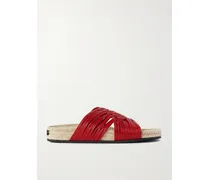 Gaia Pantoletten Aus Synthetischem Material - Rot