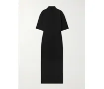 Maxikleid Aus Jersey Aus Einer Baumwollmischung Mit - Schwarz