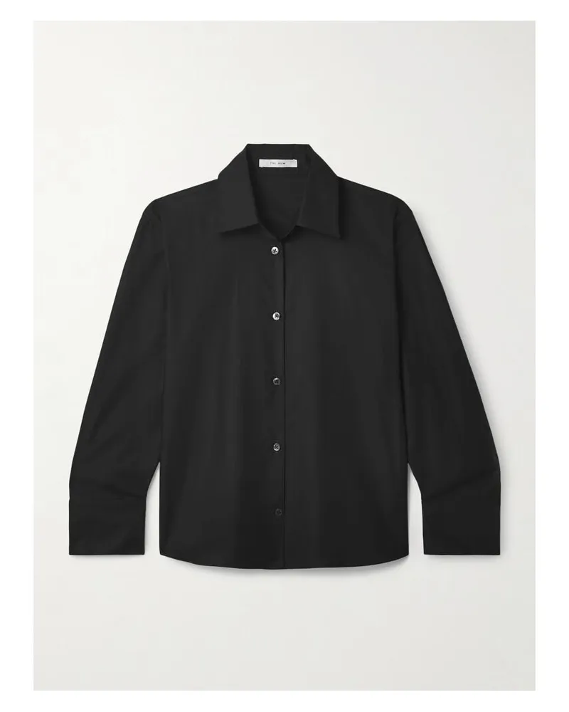 The Row Frou Hemd Aus Popeline Aus Einer Baumwollmischung - Schwarz Schwarz