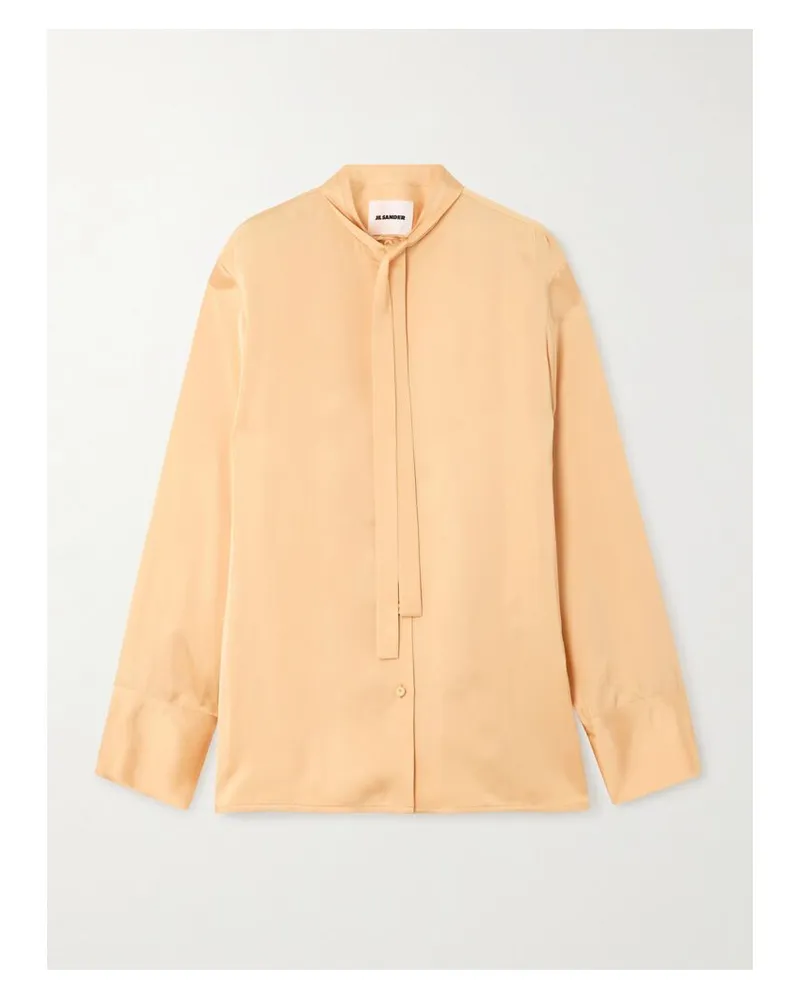 Jil Sander Hemd Aus Satin Mit Schluppe - Neutral Neutral