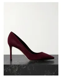 Jimmy Choo Romy 85 Pumps aus Veloursleder Burgunder