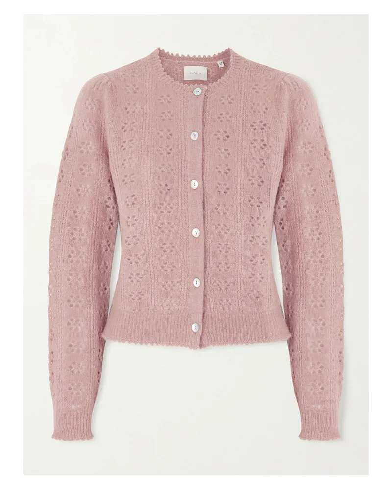 DÔEN Emery Cardigan Aus Pointelle-strick - Pink Pink