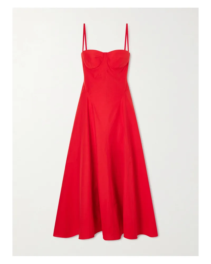 Ralph Lauren Marigot Paneled Cotton-blend Poplin Maxi Dress - Red Red
