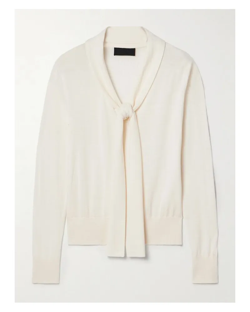 Nili Lotan Ayla Oberteil Aus Merinowolle Mit Schluppe - Elfenbein Elfenbein