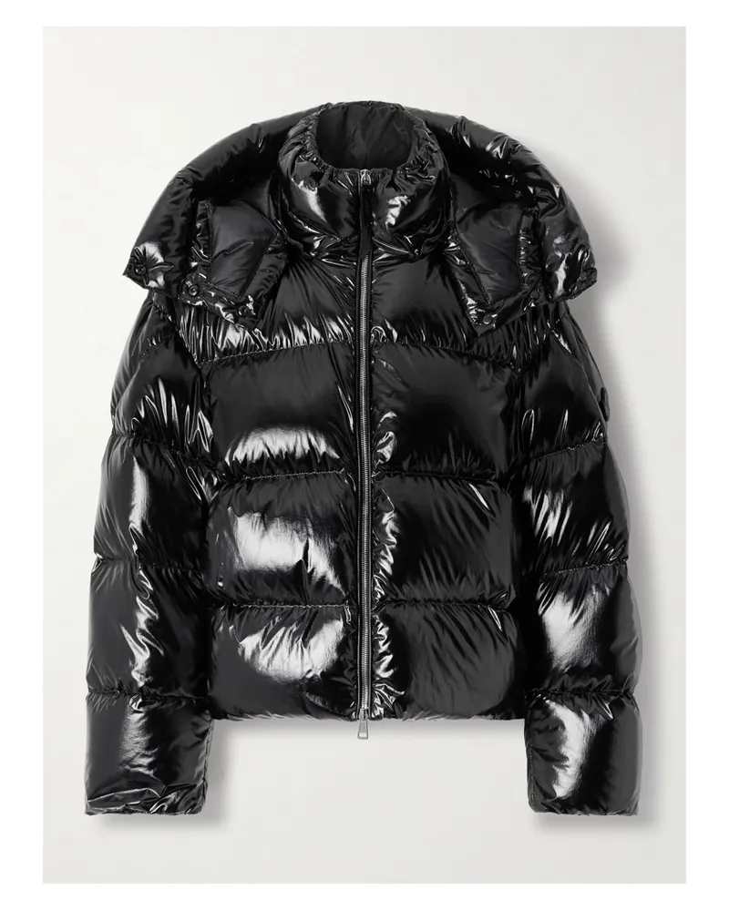 Moncler Lothar Daunenjacke Aus Gestepptem Shell Mit Kapuze - Schwarz Schwarz