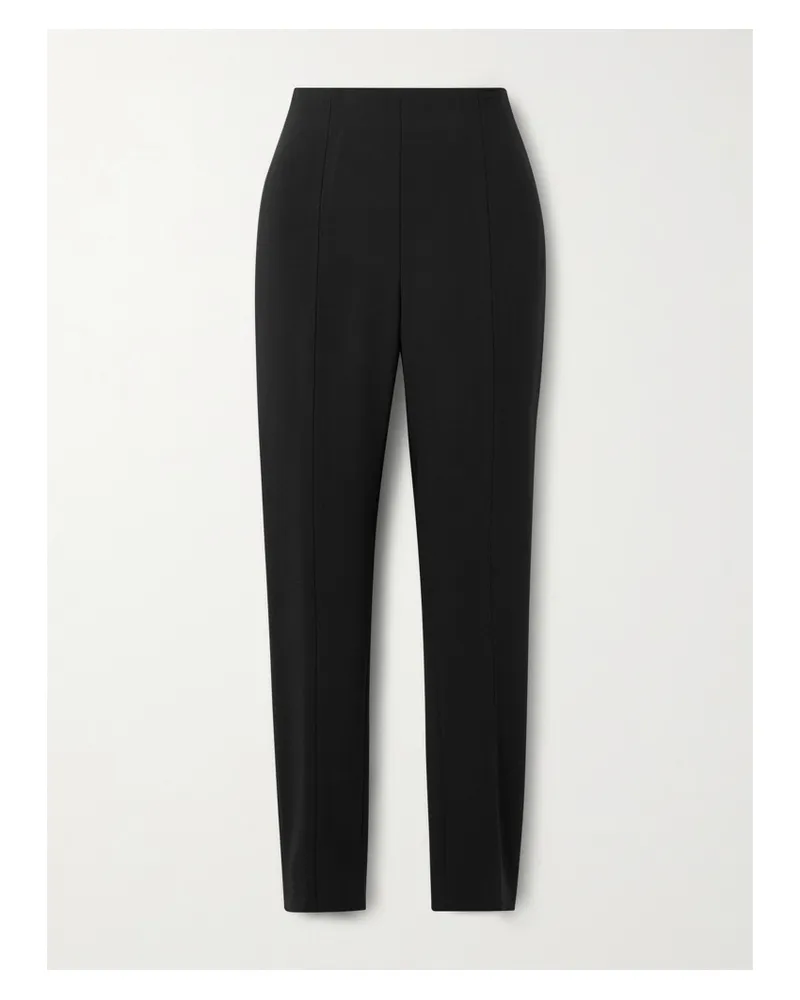 Carolina Herrera New York Emilie Eng Geschnittene Hose Aus Einer Wollmischung - Schwarz Schwarz