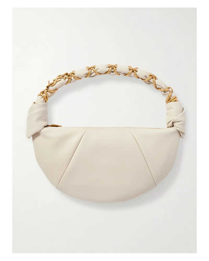 Saint Laurent Amalia Mini Leather Shoulder Bag - Neutrals Neutrals