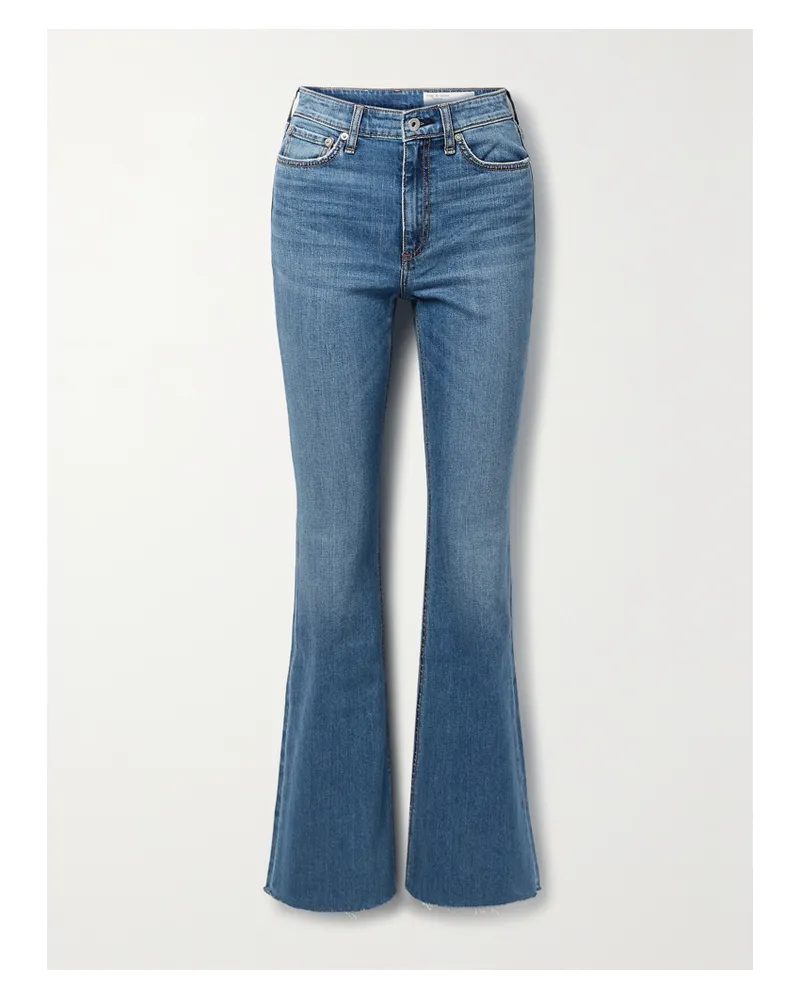 Rag & Bone Nina Hoch Sitzende Schlagjeans - Blau Blau