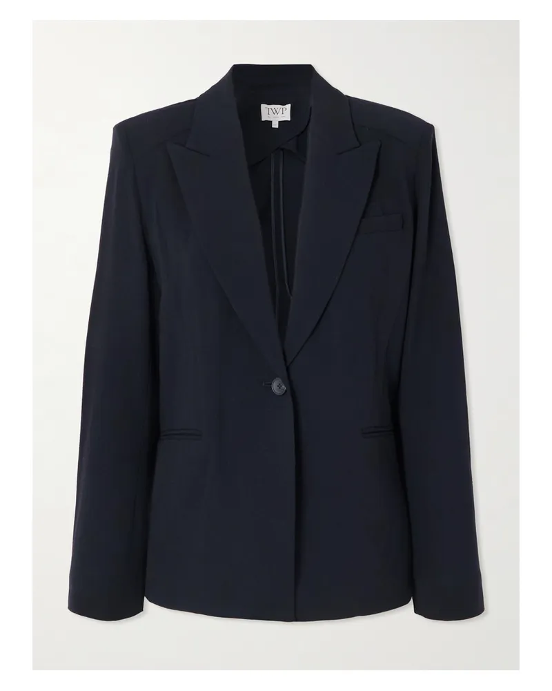 TWP Blazer Aus Woll-crêpe - Blau Blau