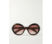 Round-frame Acetate Sunglasses - Tortoiseshell