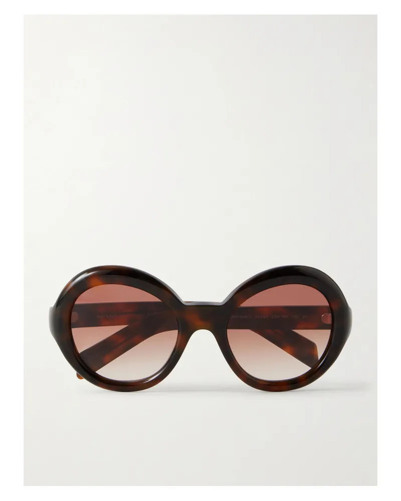 Prada Round-frame Acetate Sunglasses - Tortoiseshell Tortoiseshell
