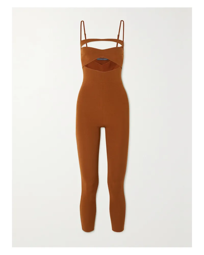 Zeynep Arcay Jumpsuit Aus Stretch-strick Mit Cut-outs - Braun Braun