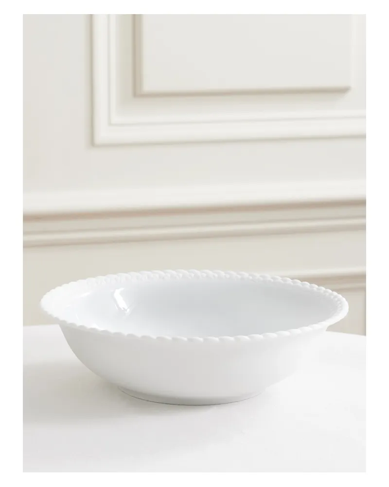 Christofle Babylone Porcelain Dish - White White