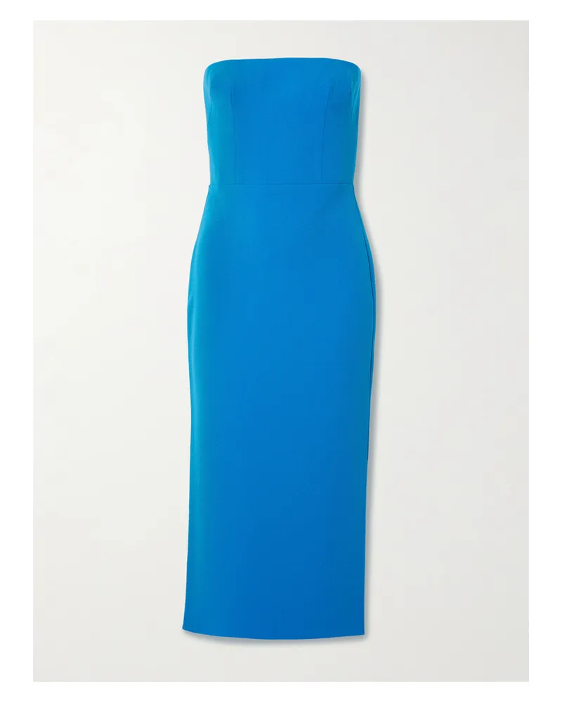 Alex Perry Trägerloses Midikleid Aus Crêpe - Blau Blau