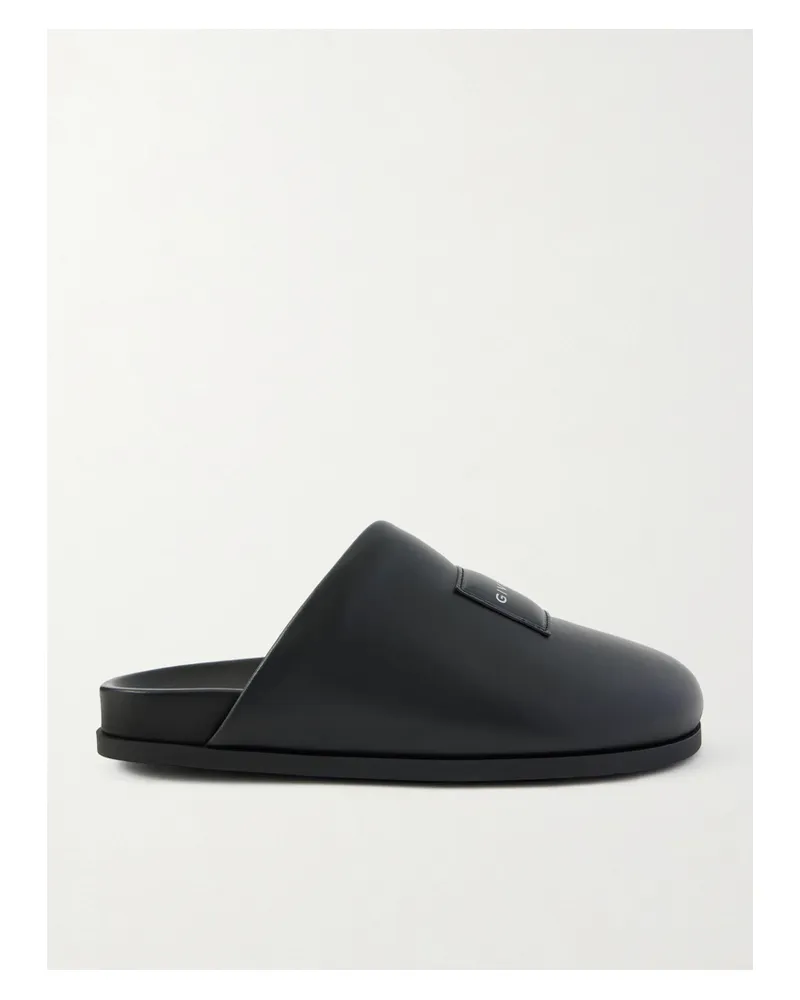 Givenchy Leather Mules - Black Black