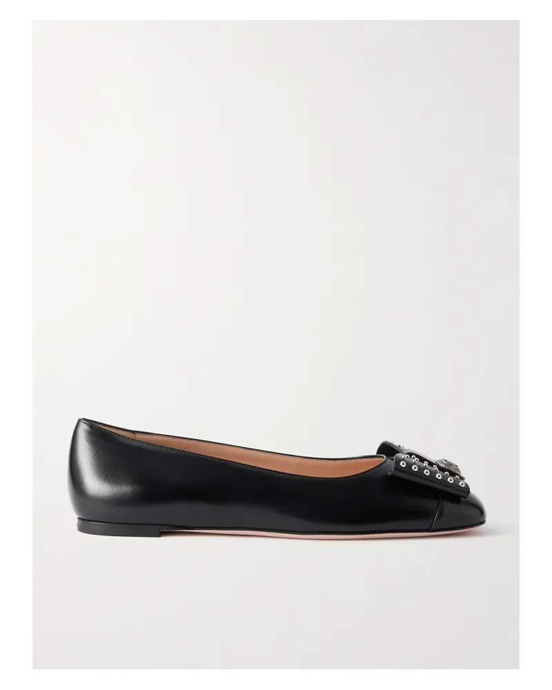 Bally B-bow Ballerinas Aus Leder Mit Nieten - Schwarz Schwarz