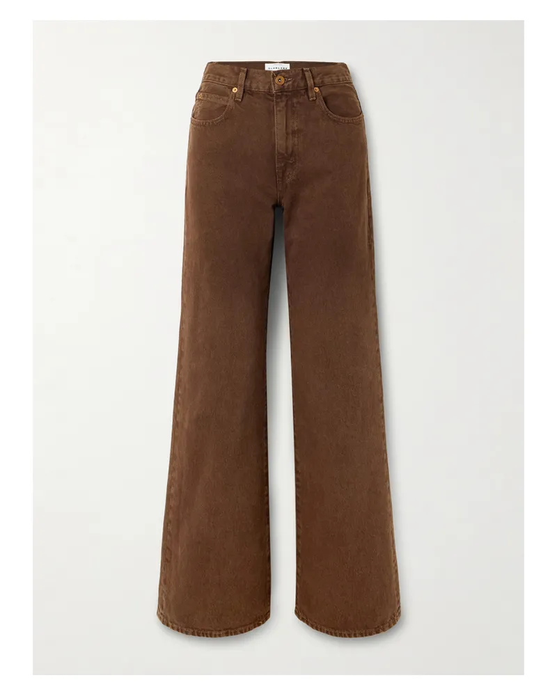 SLVRLAKE Grace High-rise Wide-leg Jeans - Brown Brown