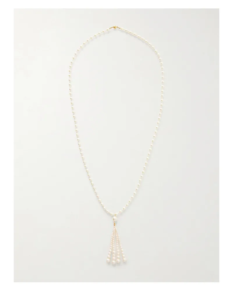 Jennifer Behr Solenne Gold-tone Crystal Necklace - Neutrals Neutrals