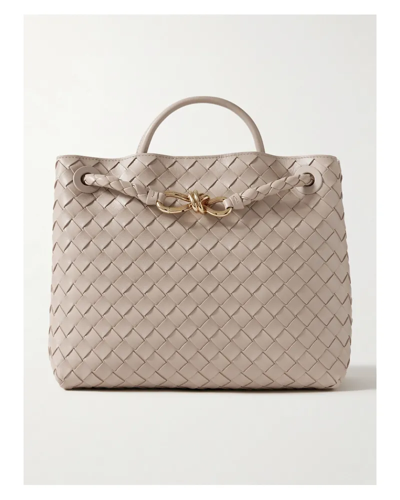 Bottega Veneta Andiamo Medium Intrecciato Leather Tote - Neutrals Neutrals