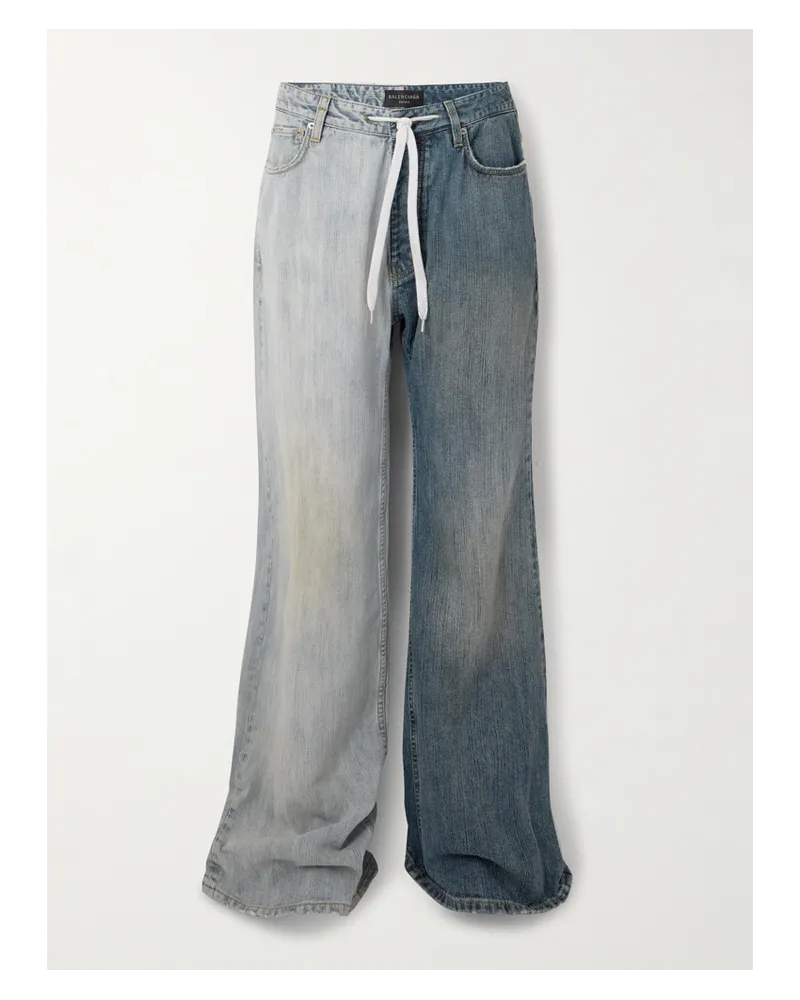 Balenciaga Zweifarbige Jeans Blau