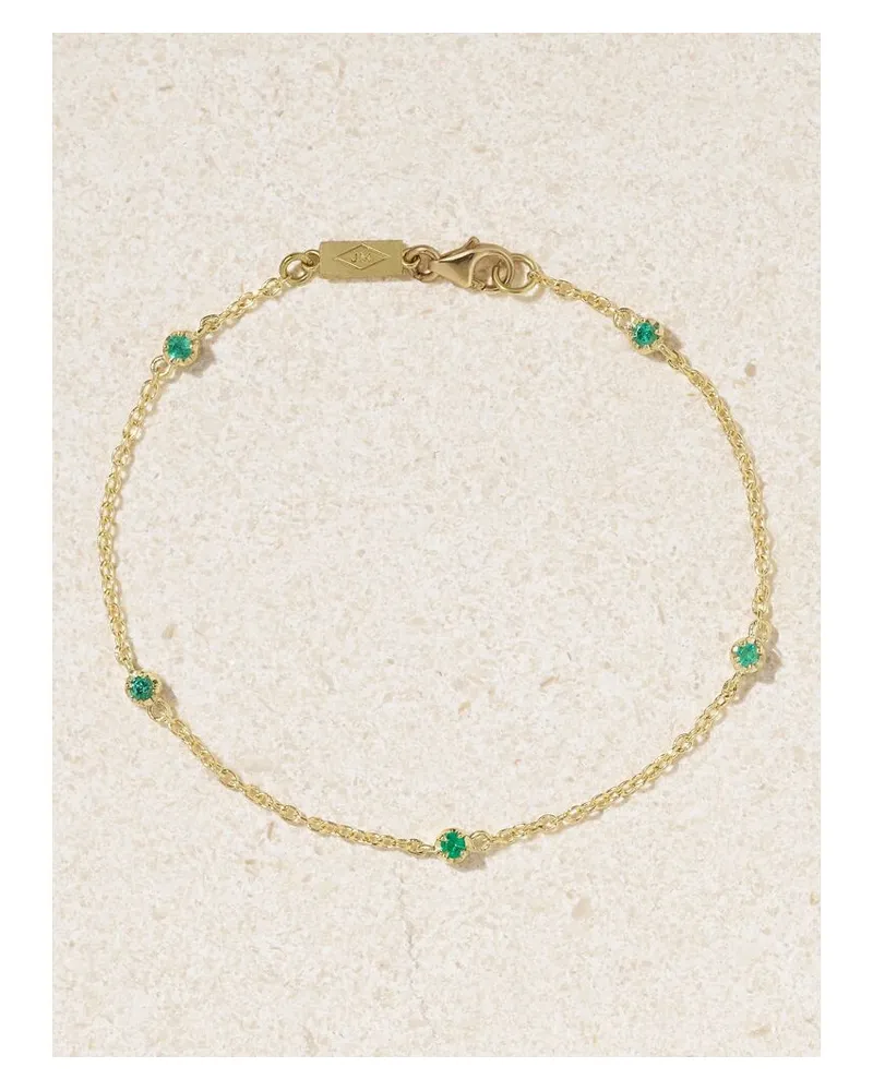 Jennifer Meyer Armband Aus 18 Karat Gold Mit Smaragden Gold