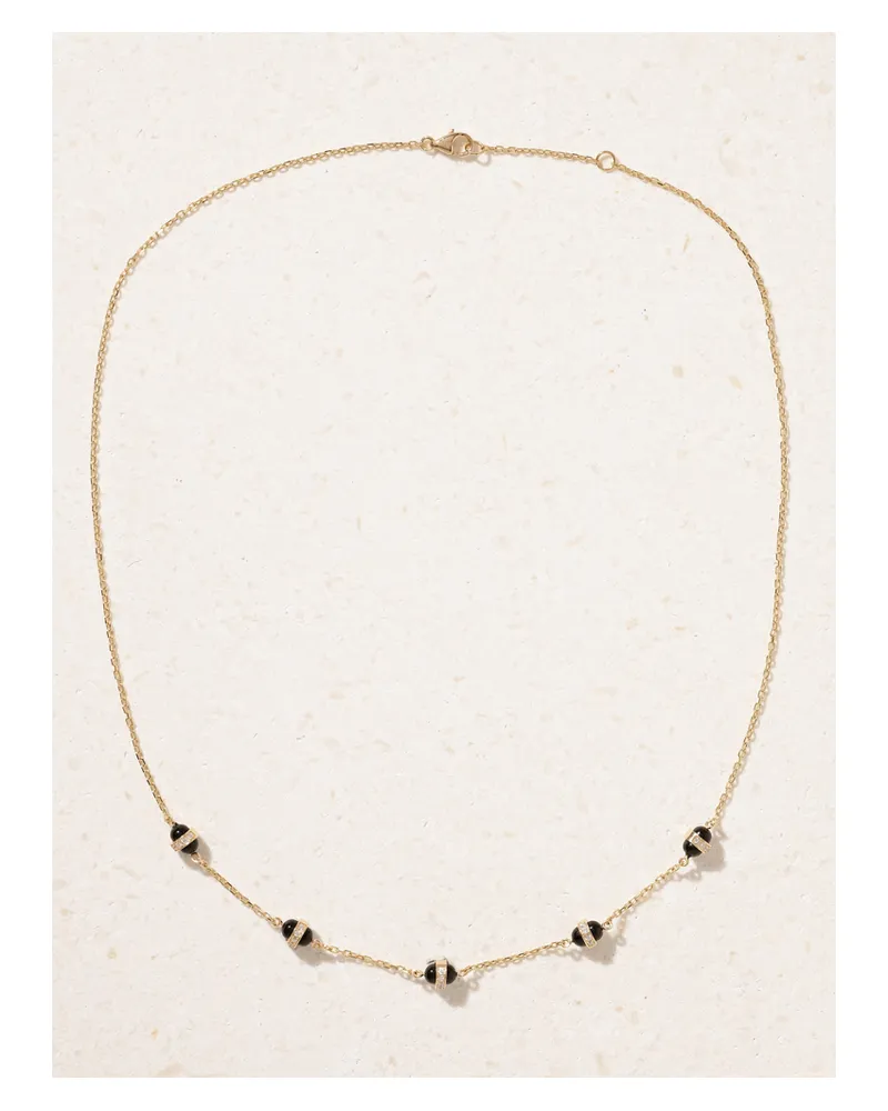 L’Atelier Nawbar Atoms Kette Aus 18 Karat Gold Mit Emaille Und Diamanten Gold