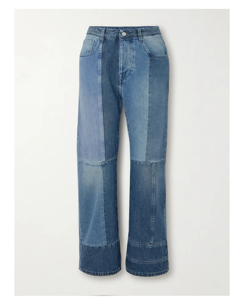 Fortela Jeans Mit Geradem Bein In Patchwork-optik - Blau Blau