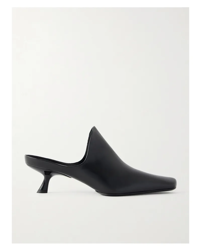 Loewe Emily Leather Mules - Black Black