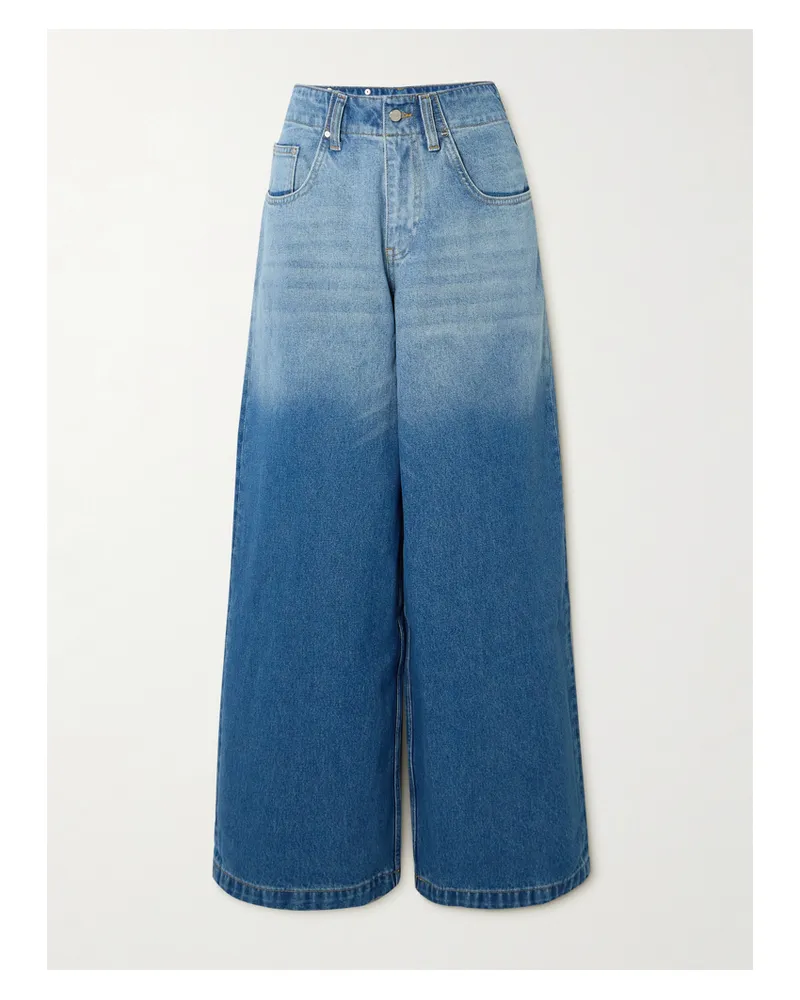 Dion Lee Tief Sitzende Jeans Mit Weitem Bein - Blau Blau