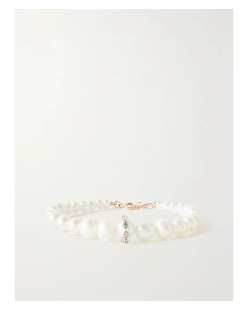 Pascale Monvoisin Chelsea N°2 Armband Aus 9 Karat Gelb- Und Weißgold Mit Mehreren Steinen Gold