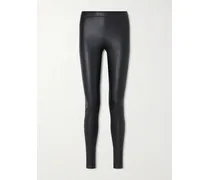 Carolyn Leather Leggings - Black