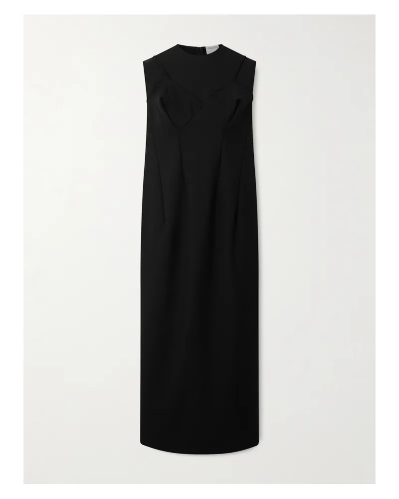 Calvin Klein Pina Midikleid Aus Wolle - Schwarz Schwarz