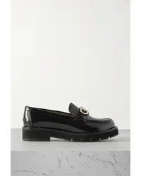 Ferragamo Ofelia Loafers aus Glanzleder mit Verzierung Schwarz