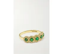 Ring aus 18 Karat  mit Smaragden Und Diamanten