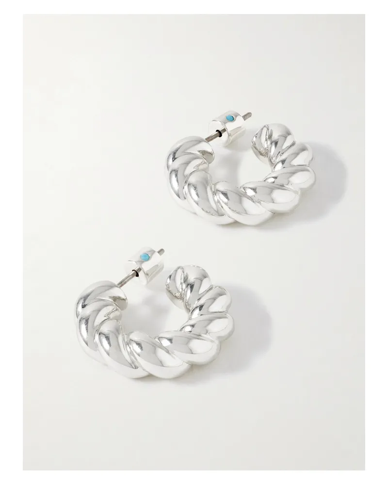 Roxanne Assoulin The Rope Chain Silver-tone Hoop Earrings Silver