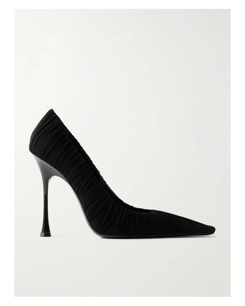 Saint Laurent Emmanuelle Pumps Aus Gerafftem Tüll - Schwarz Schwarz