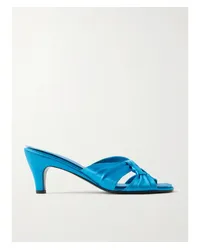 The Row Mules aus Satin mit Knoten Blau