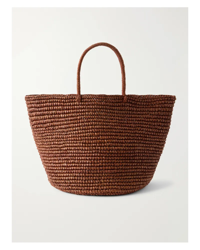 Sensi Studio Large Straw Tote - Brown Brown