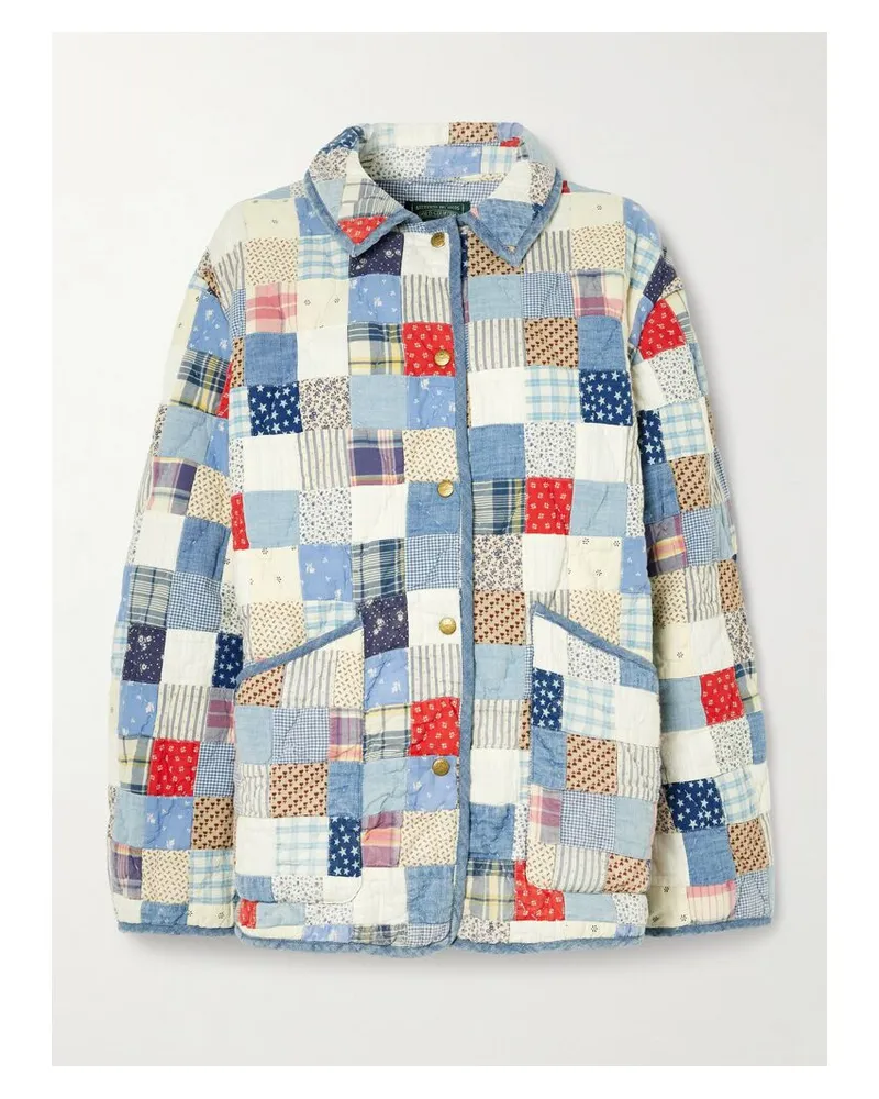 Ralph Lauren Steppjacke Aus Bedruckter Baumwolle In Patchwork-optik - Blau Blau