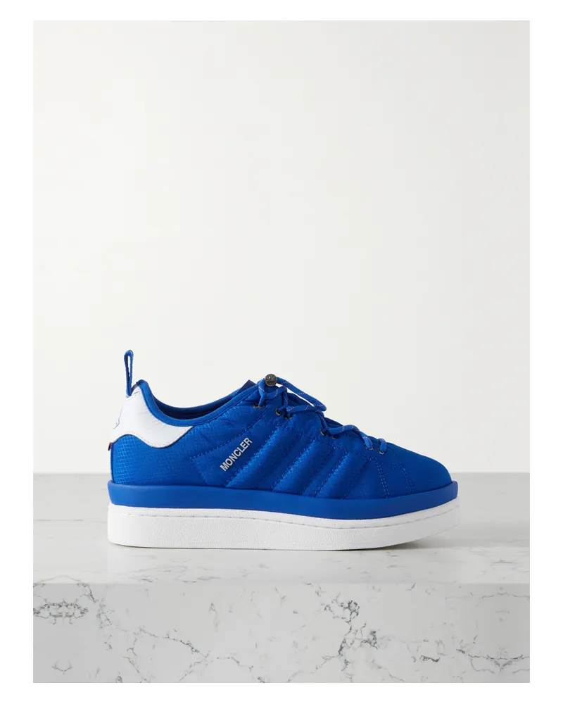 Moncler Adidas Originals Campus Sneakers Aus Ripstop Mit Lederbesätzen - Blau Blau