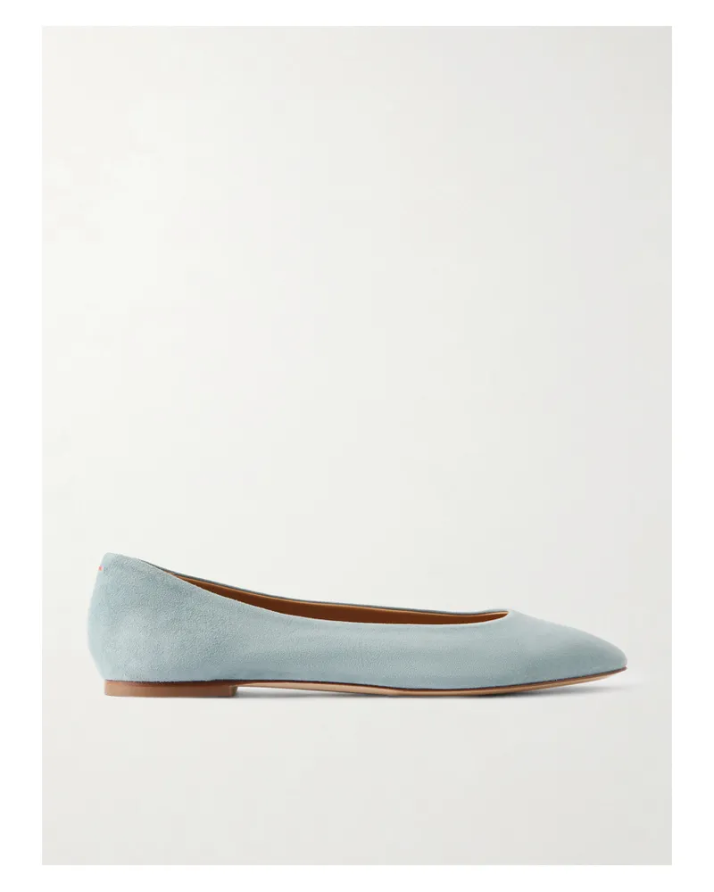 aeyde Ellie Suede Ballet Flats - Blue Blue