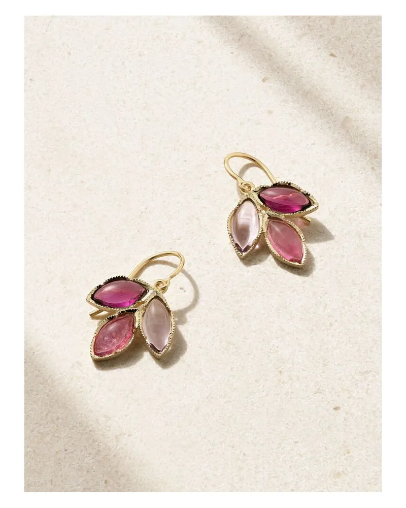 Irene Neuwirth Ohrringe Aus 18 karat Gold Mit Mehreren Steinen - Pink Pink
