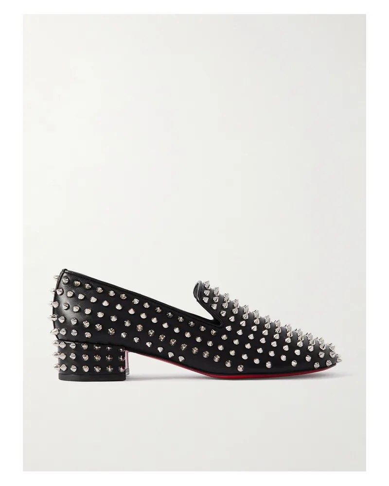 Christian Louboutin Spikeasy Pumps aus Leder mit Nieten Schwarz