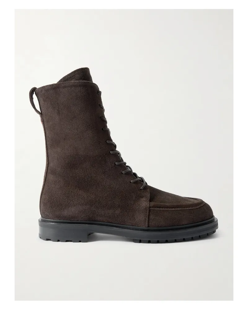 aeyde Tate Suede Ankle Boots - Brown Brown