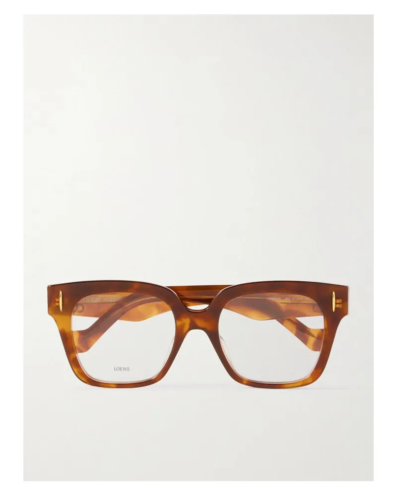 Loewe Brille Mit Eckigem Rahmen Aus Azetat In Hornoptik Horn