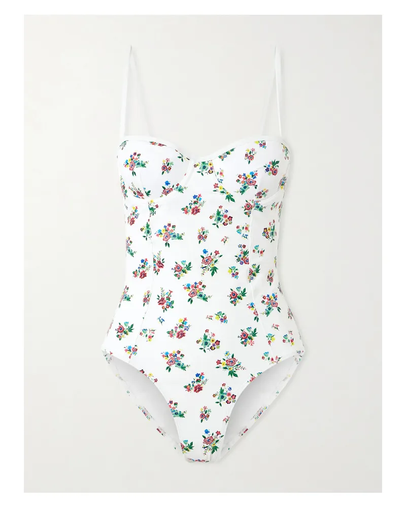 Tory Burch Balcony Underwired Floral-print Swimsuit - Multi Multi