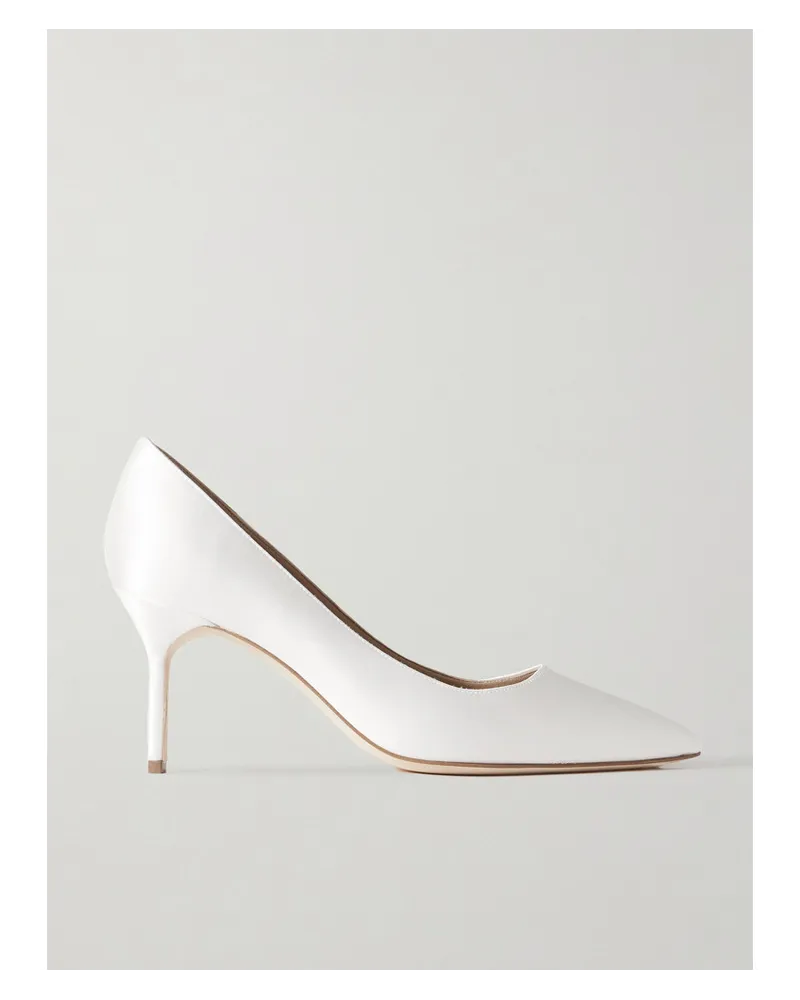 Manolo Blahnik Bb 70 Pumps aus Satin Creme