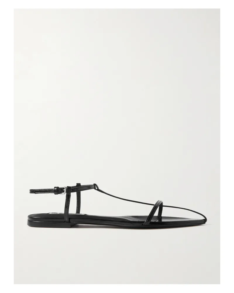 Jil Sander Leather Point-toe Sandals - Black Black
