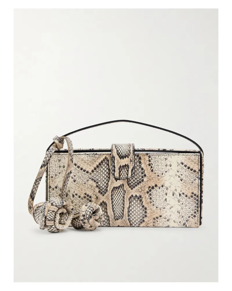 Magda Butrym Apolonia Snake-effect Leather Clutch - Animal Print Animal