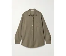 Pino Oversized-hemd Aus Woll-twill - Braun